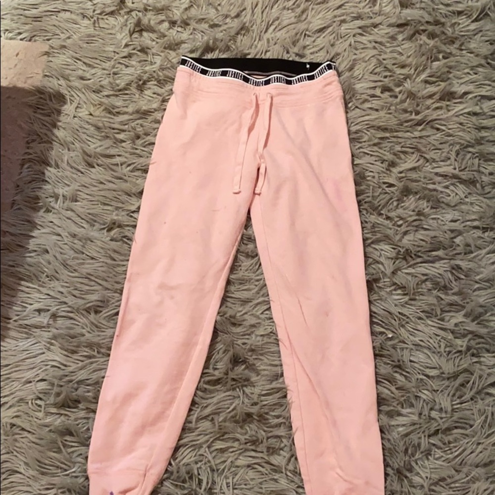 Pink sweat pants